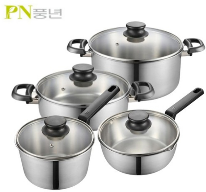 풍년 위더스 뉴트로IH 국산 포스코 정품 304 통3중 인덕션 스텐냄비, 편수 18cm, 1개, 본상품선택