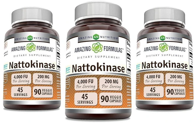 Amazing Formulas 나토키나제 보충제 | 100 Mg 순수 나토키나제의 2000 FU 효소 | 식물성 캡슐 90개 | GMO 프리 | 글루텐 프리 | 미국 제조, 90개 | 3팩, 90정 - 쿠팡