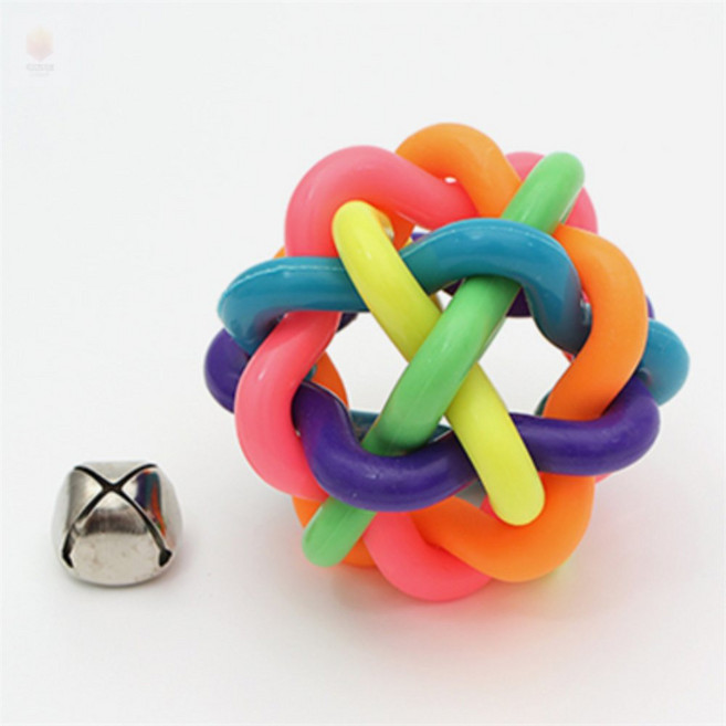 강아지 방울볼 장난감 9.5cm 강아지볼풀