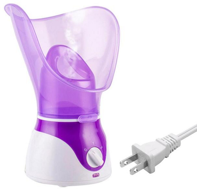 얼굴스팀기 페이스스티머 얼굴 분무기 음이온 페이셜 스티머 60ml 전기 스파 스팀 모공 클렌징 피부 가습, 04 US Purple