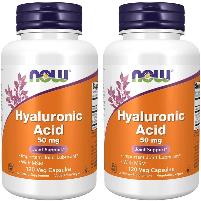 Now foods 히알루론산 50mg 베지 캡슐, 120정, 2개 - 쿠팡