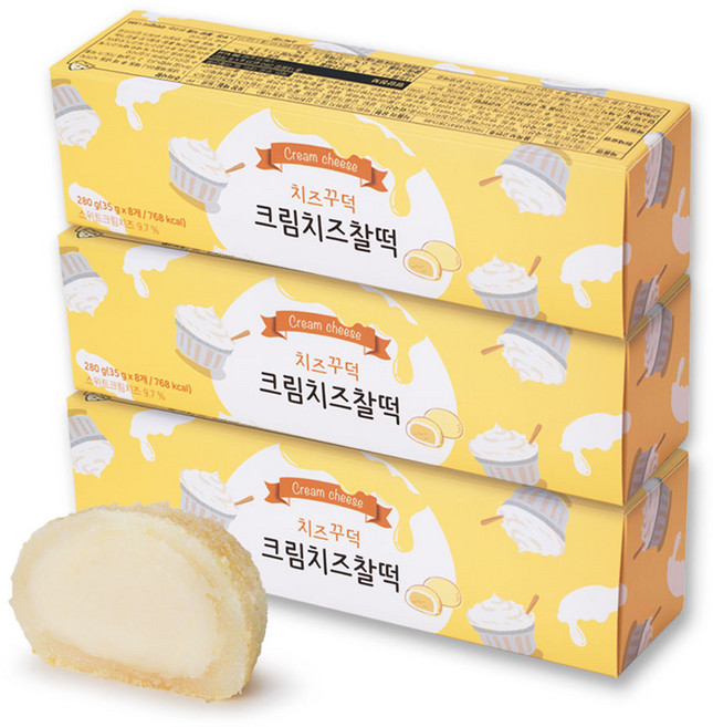 [화과방] 크림치즈찰떡 (35g x 8개입), 280g, 3세트