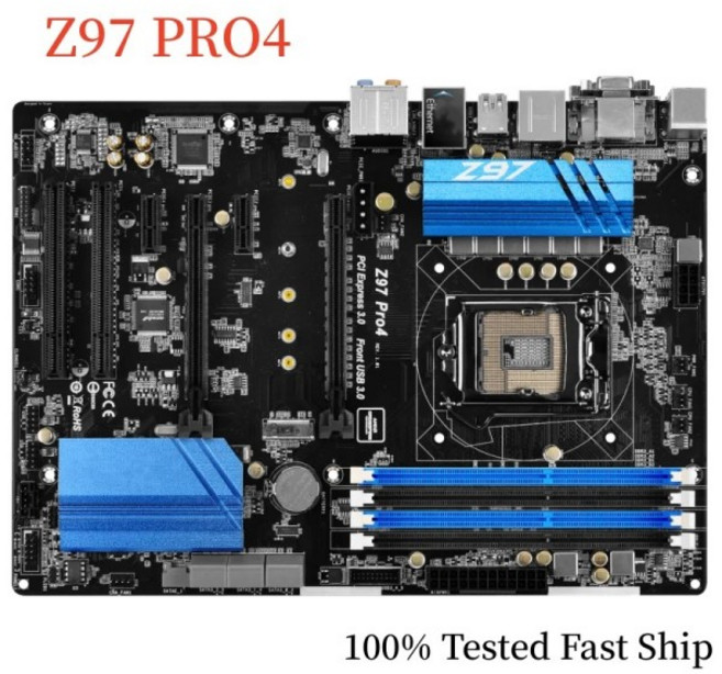 호환 Asrock Z97 PRO4 마더보드 32GB LGA 1150 DDR3 ATX 메인보드용 테스트된 고속 선박