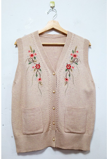 형제상회 할머니조끼 니트 세타 스웨터 울조끼 할머니옷 요양원 실내복 0026SF25