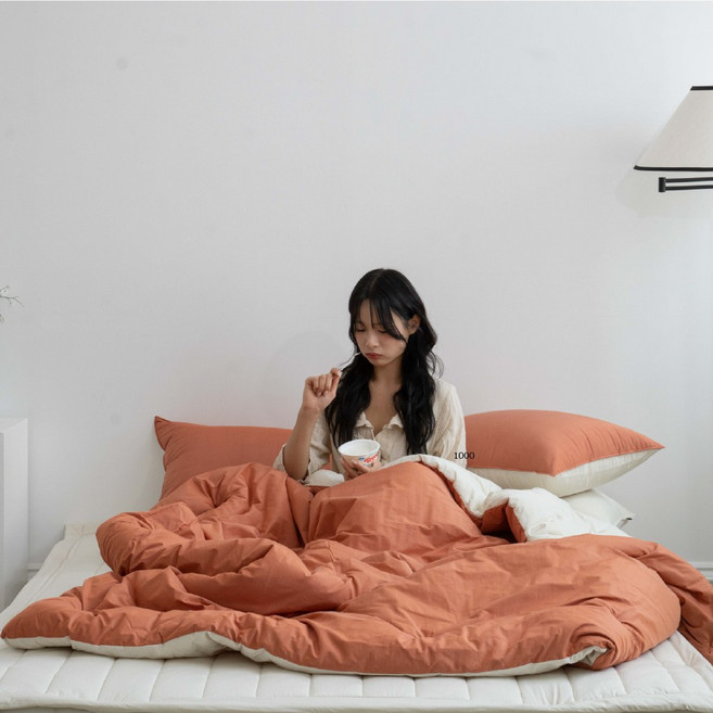 도르리 파스텔 순면 옥수수솜 80수 마이크로코튼 차렵이불