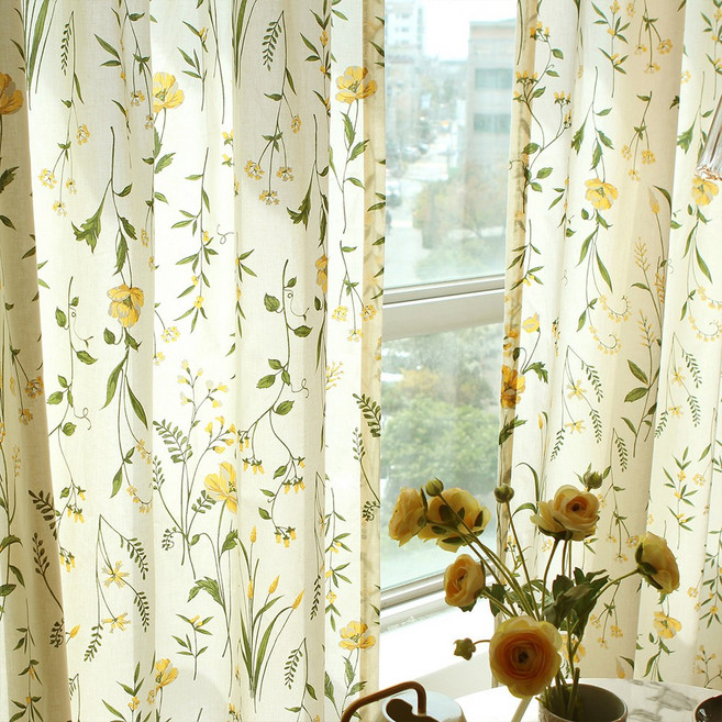 바자르 모로코 광목 가리개 커튼