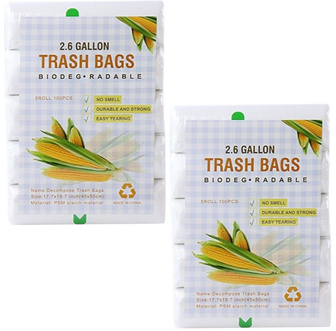 이지유 옥수수 전분 생분해 쓰레기봉투 롤 비닐 10L 5롤, 2세트