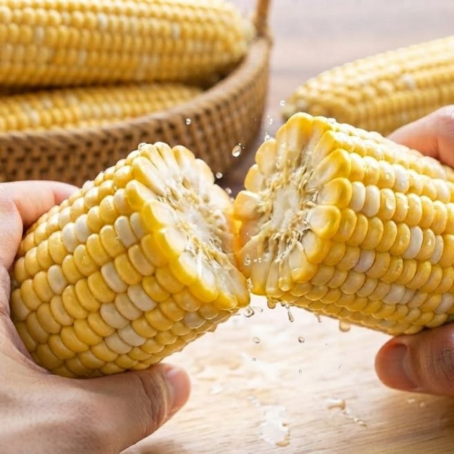 1년에단2주 특품14cm 껍질제거 초고당도 애플초당옥수수, 10개