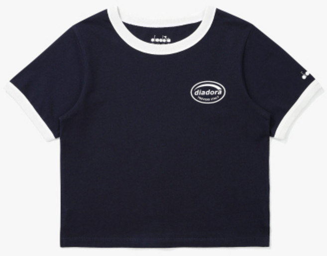 디아도라 Diadora 위켄드 링거 반팔 티셔츠 우먼 네이비 매장정품 216818