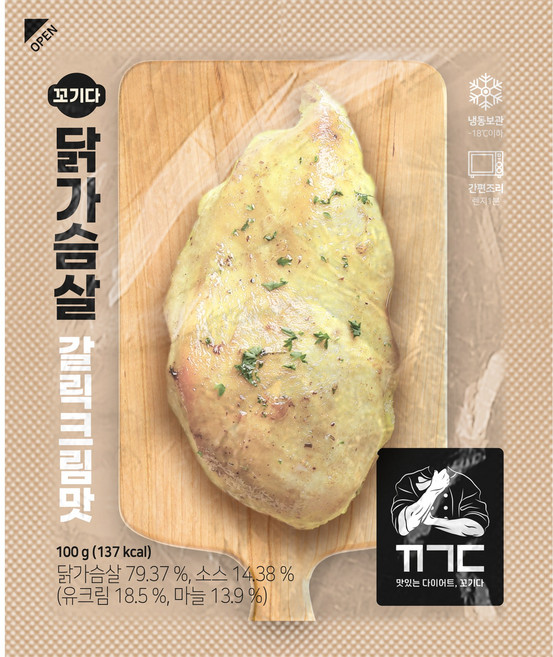 꼬기다 프리미엄 소스 닭가슴살, 100g, 5개, 갈릭크림맛