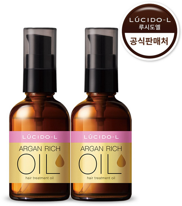 맨담 루시도엘 봄 한정품 아르간 트리트먼트 헤어 오일, 60ml, 2개