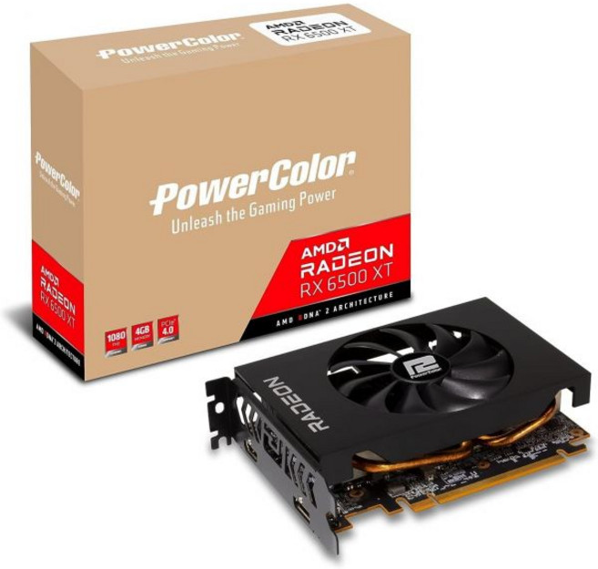 PowerColor파워컬러파이터 AMD 라데온 RX 6750 XT 12GB GDDR6 그래픽카드, 6500XT ITX, 1개