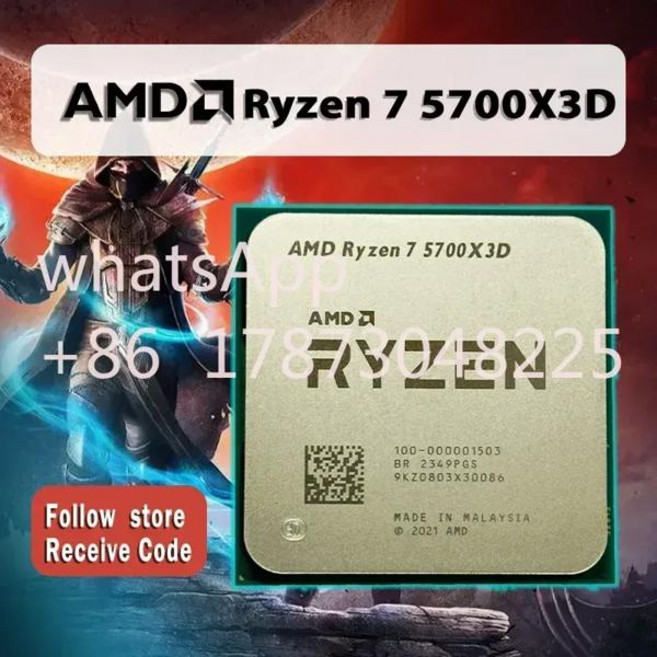 Ryzen호환7 5700X3D R7 3.0 GHz 8 코어 16 스레드 CPU 프로세서 7NM L3 96M 100 000001503 소켓 AM4 냉각팬 없음