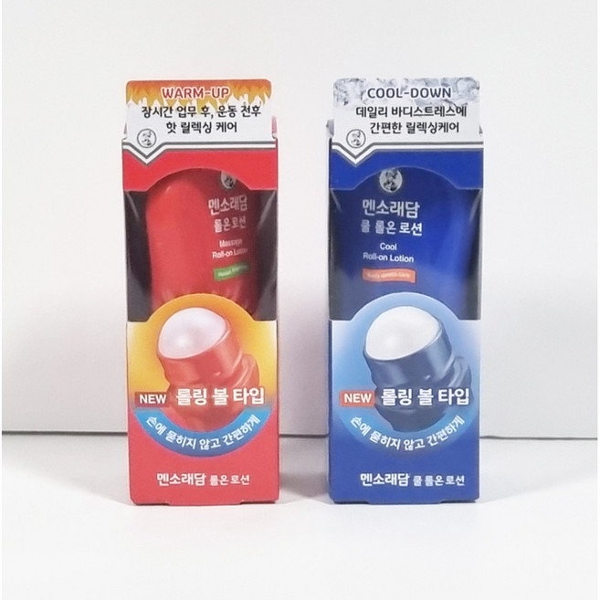 멘소래담 롤온 파스 로션 50ml x 2개 핫/쿨, 멘소래담 롤온 로션 50g(핫+핫), 1개