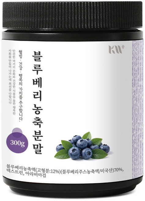 케이웰니스 블루베리농축분말, 1개, 300g