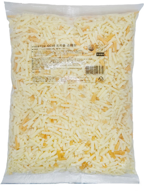 썬리취 디오 GC10 트리플 슈레드 (모짜80/고다10/체다10) 2.5kg 냉장 피자치즈 자연100, 1개