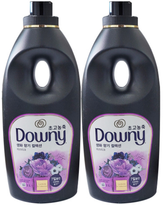 다우니 퍼퓸 블랙 미스티크향 1L 용기 섬유유연제 수량별 모음 [H의커피 증정]