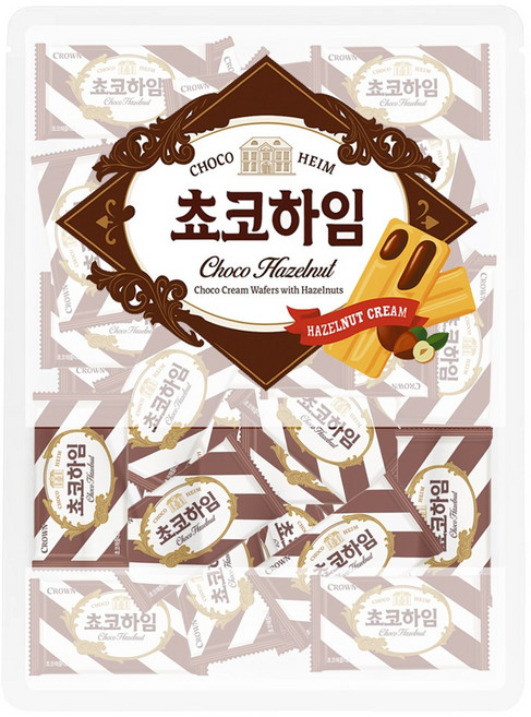 [이브의픽] 크라운 쵸코하임 대용량 사무실 간식 학교 교회 단체, 60개, 15.7g