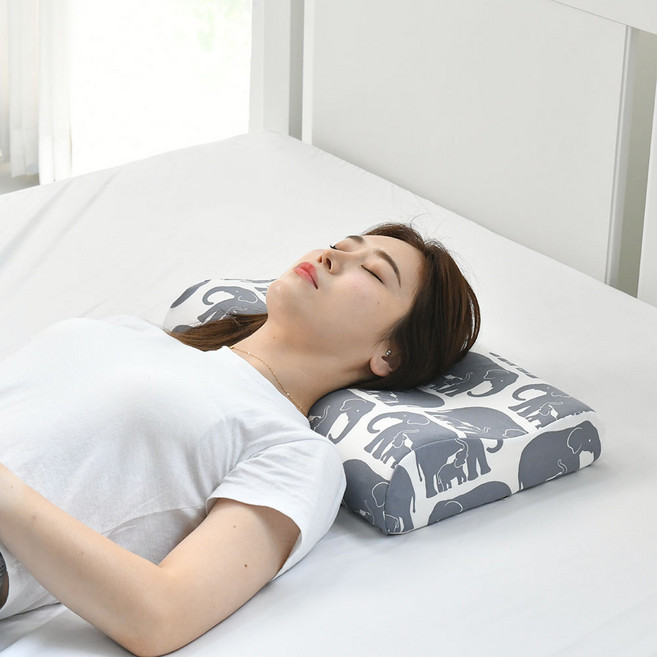 고니자니 성인 스탠다드 메모리폼 경추베개, 엘레판티 그레이, 1개