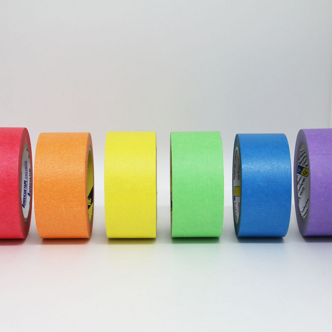 무지개색 종이 마스킹테이프/ 20mm/ 25mm/ 30mm/ 40mm/ 50mm, 627 오렌지: 30mm X40M