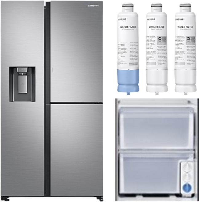 삼성 정품 양문형 정수기 냉장고 정수필터 RS80A5120M9 RS80T5190SL RS80T5190B4, 1개