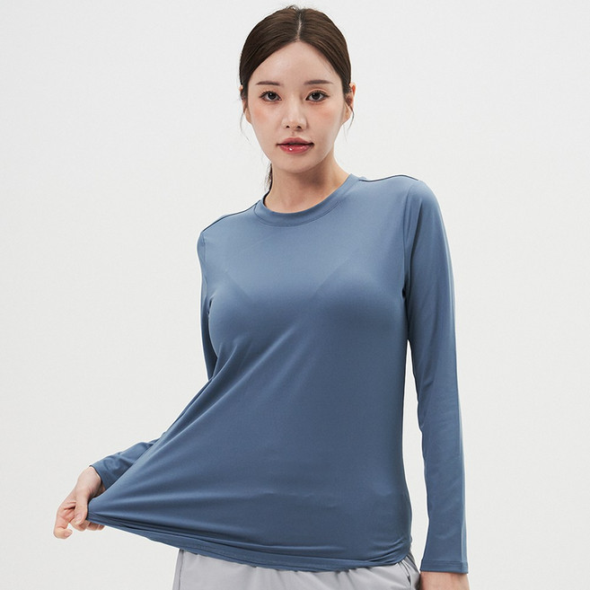 펌핑 여자 기능성 롱슬리브 긴팔 티셔츠 운동 등산 요가 국내생산