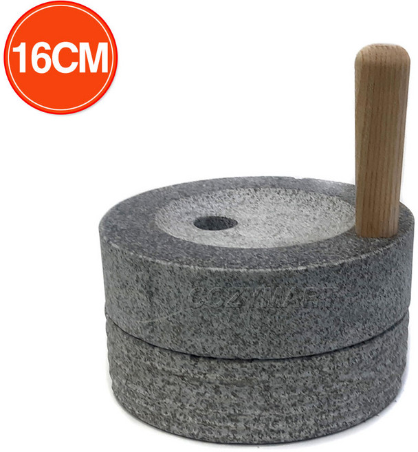 국산 화강암 맷돌(16cm)/ 전통맷돌 전통소품 멧돌 분쇄기/ 코지마트, 1개