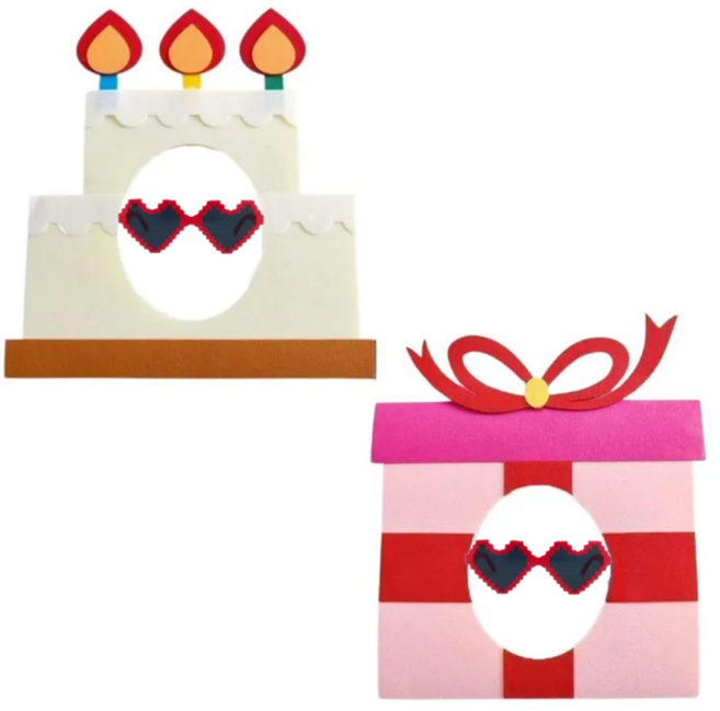 베르트폴 생일파티 가면세트, 케이크+선물박스
