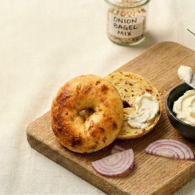 도제식빵 어니언 탕종 베이글 100g, 어니언 베이글 100g
