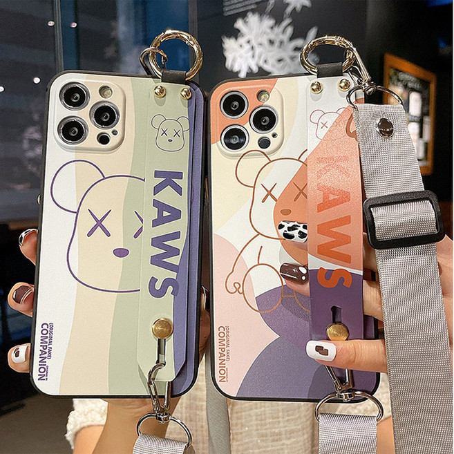 갤럭시 버디 A42 A32 A12 A31 A21S A30 A10 캐릭터 목걸이 핑거 스트랩 핸드폰 케이스 [코끼리 케이스 증정]