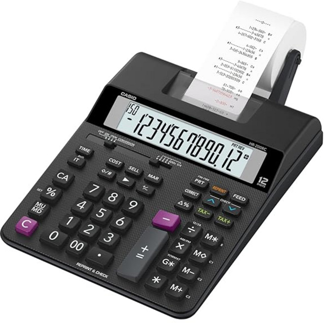 Casio Office Products HR200RC MiniDesktop Printing Calculator Black