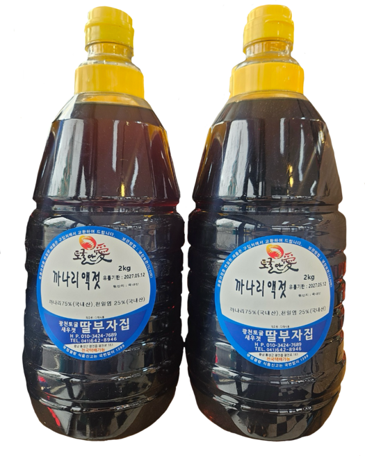 광천토굴새우젓 진한 원액 까나리액젓 (오후4시 이전 주문시 출고), 1개, 2kg
