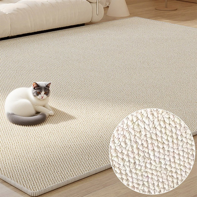 방일 친환경 고양이 스크래처 카페트 매트, 1개, 흰색