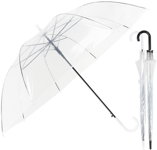 투명 장우산 초대형 튼튼한 비닐 우산 강풍 방지 70cm