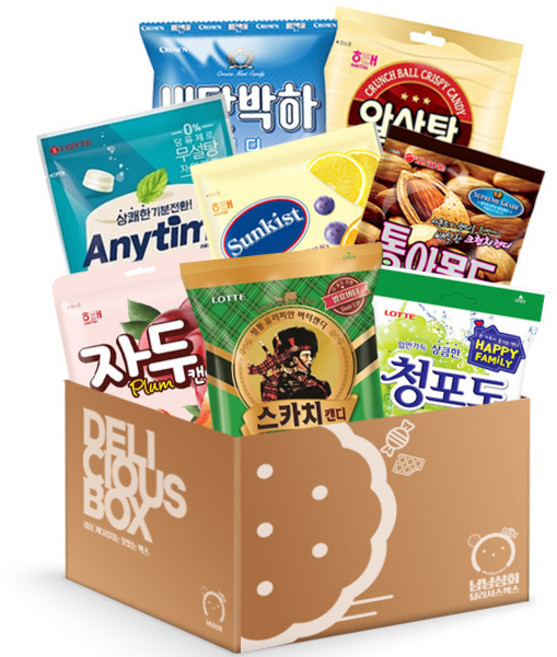 스카치 청포도 비단박하 자두캔디등 인기사탕모음 세트 8종구성, 1세트