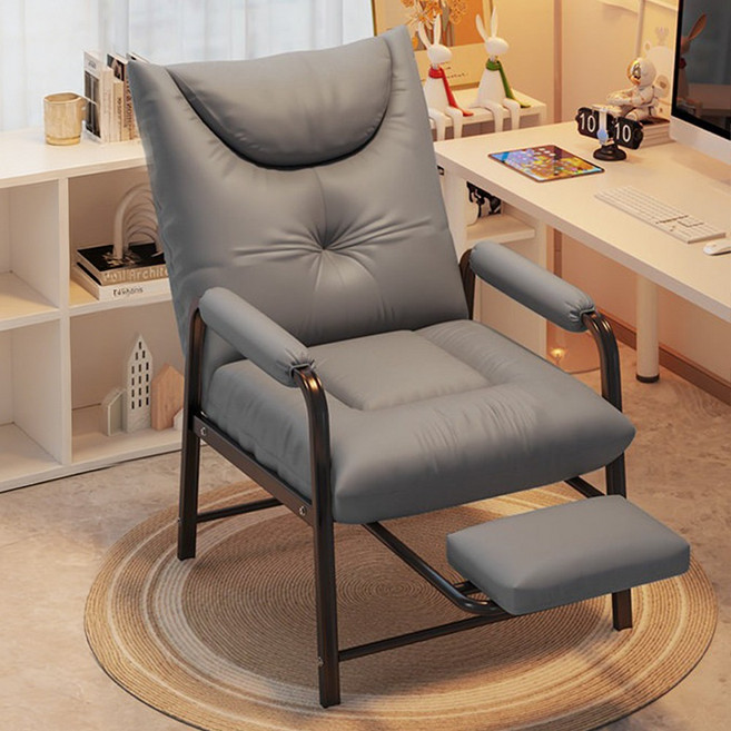 Takata 접이식침대 리클라이너 각도조절 발받침 포함 사무실 낮잠용 폴딩베드, 그레이