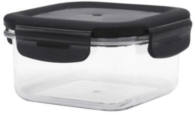 BPA FREE 쏙쏙 밀폐용기 정사각 반찬통 330ml, 1개