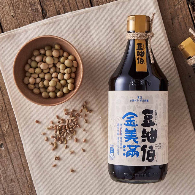 豆油伯 金美滿無添加糖釀造醬油, 1個