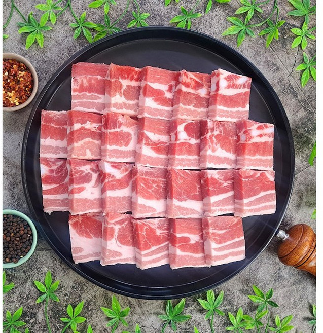 고기도매시장 칠레산 삼겹살 냉삼 에어프라이어 통삼겹 구이용 수육용 캠핑용, 주문두께 배송메모란에남겨주세요, 1개, 5kg