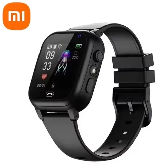 Xiaomi Kids 4G 스마트 시계 SOS GPS 위치 Sim 카드 통화 어린이 SmartWatch 카메라 Ios Android 용 방수, 05 Black