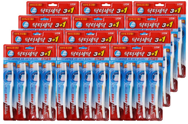 닥터세닥 슈퍼슬림 칫솔, 4개입, 12개