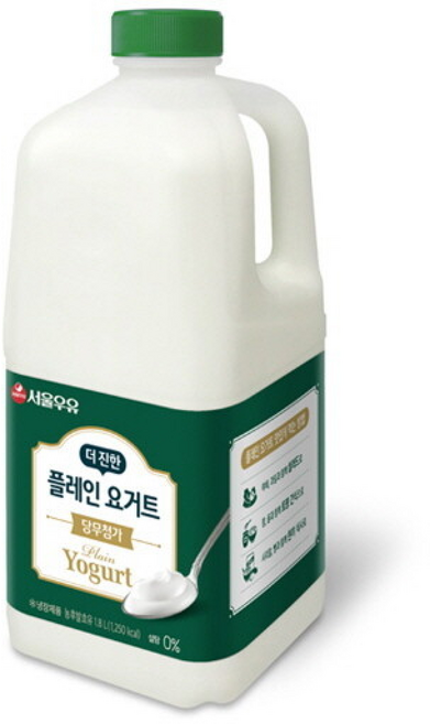 플레인 요거트 당무첨가 카페 학교 관공서 납품전문 그릭요거트 드레싱, 1개, 1.8L