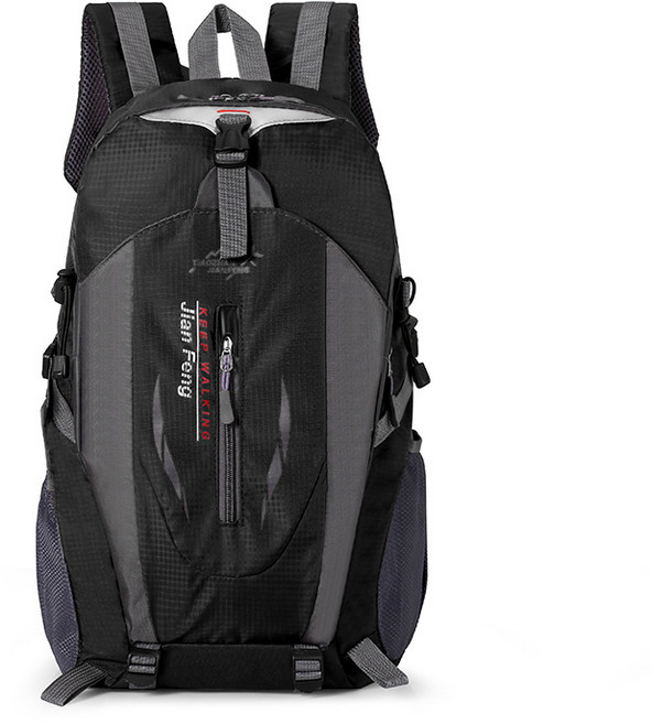 남녀공용 등산 배낭 방수 아웃도어 트레킹 백팩, 블랙