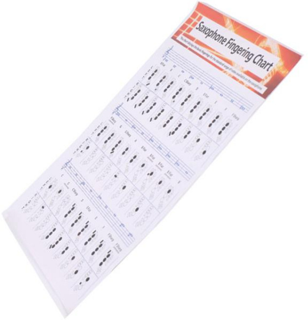 색소폰 코드 차트 코팅 종이 학습 가이드, [01] As Shown, 1개