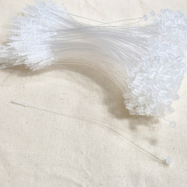 원터치 택핀 루프택핀 고리형 의류 가격표, 2000개, 반투명(3인치)