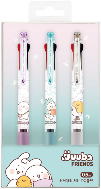 자바 쭈바 0.5mm 3색볼펜 세트, 1개