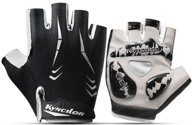 make speed 킨실러자전거반장갑, 블랙화이트, 1개