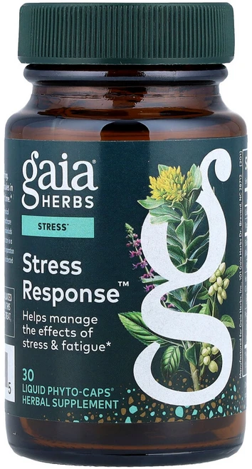 가이아 허브 Gaia Herbs 스트레스 해소 30 식물성 액상 Phyto Caps, 1개, 30정 - 쿠팡