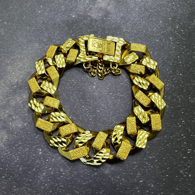 남성 24k 도금 체인팔찌 형님