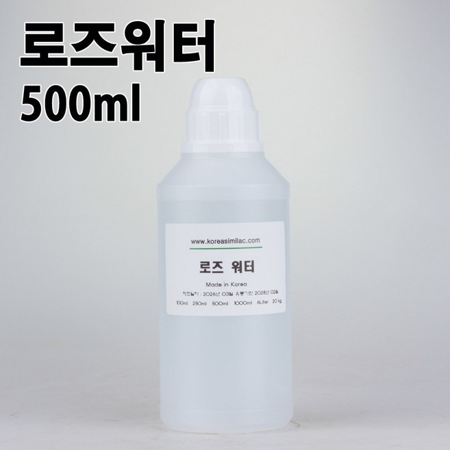 코리아씨밀락 로즈워터 장미수 Rosewater 500ml, 500g, 1개